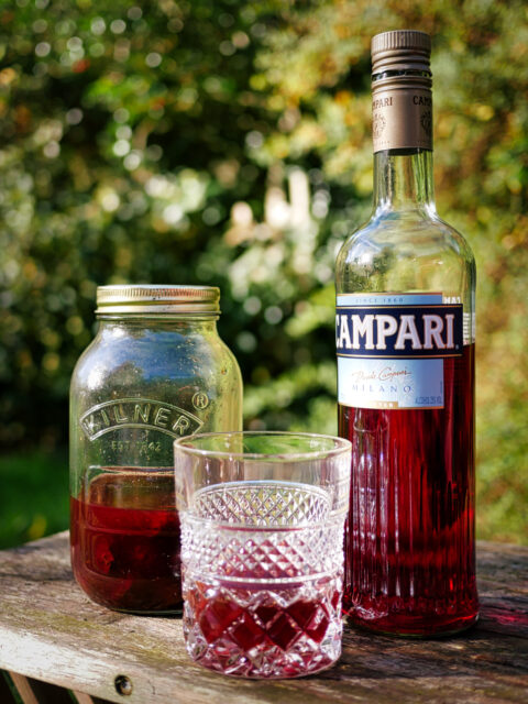 Damson campari alongside real Campari